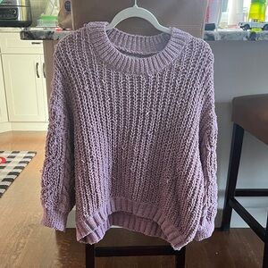 SO Lavender Chunky Knit Sweater